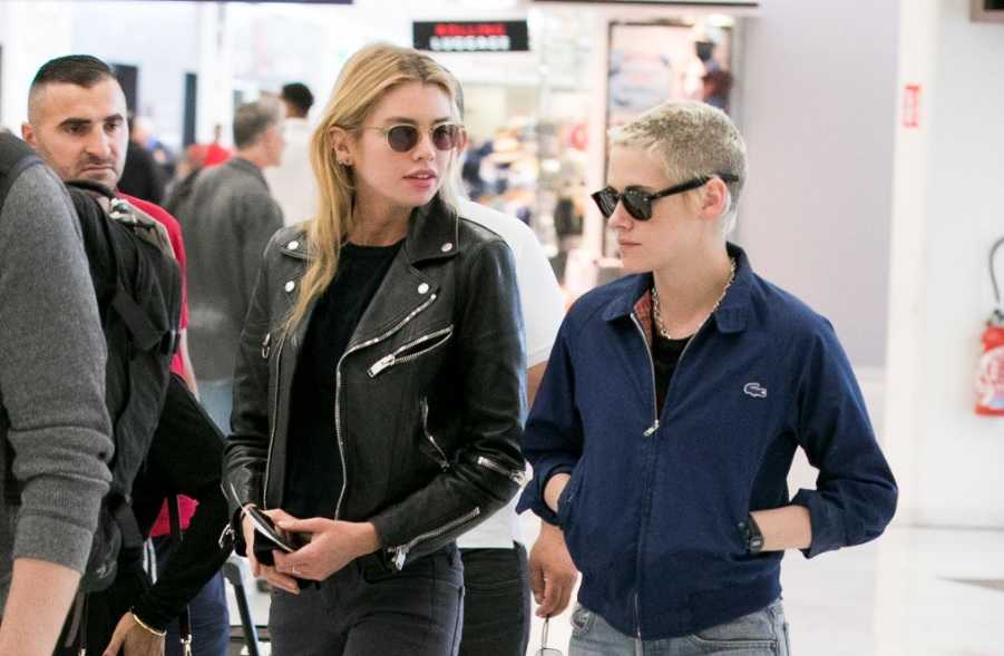 Kristen Stewart and girlfriend Stella Maxwell cudd...