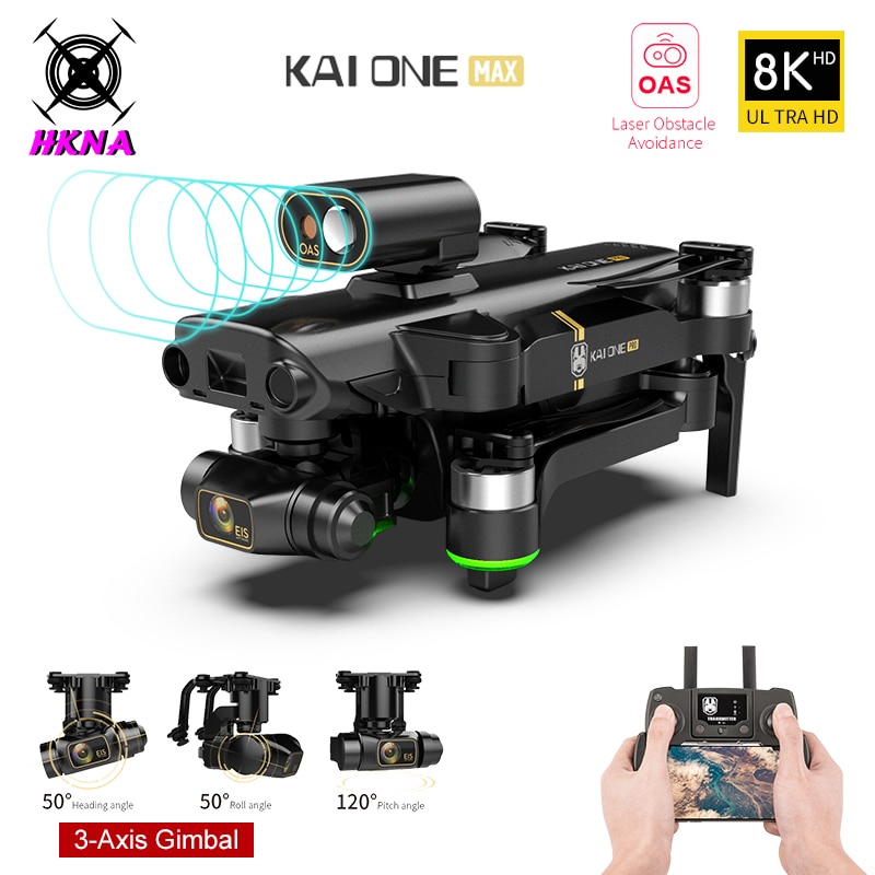 Drone KAI ONE MAX GPS Professional 4K/8K HD Dual Camera 3 Axis Gimbal - GeekTomy