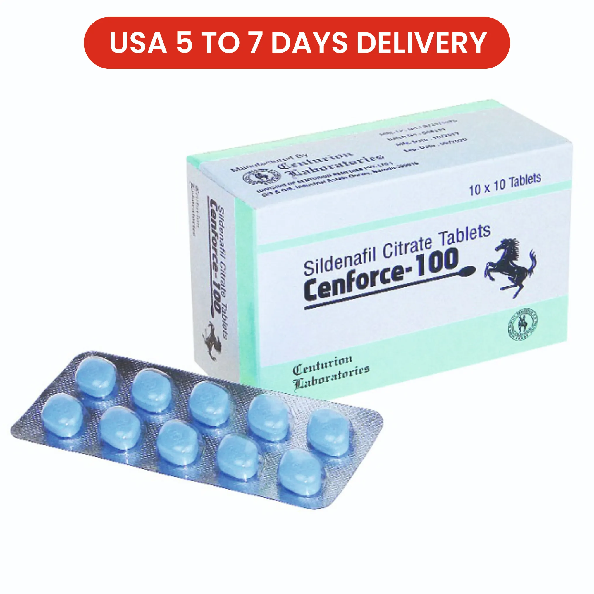 Cenforce 100 mg Tablet | Sildenafil Citrate | USA 5 To 7 Days Delivery