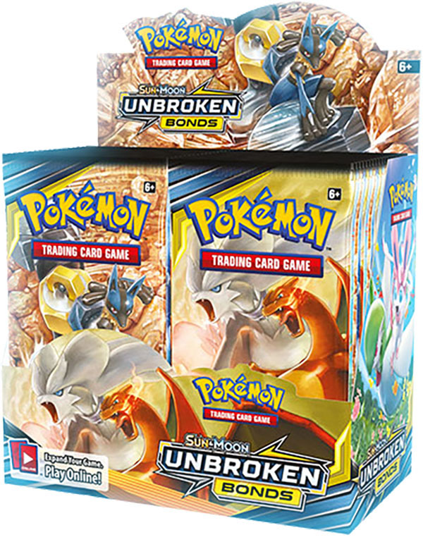 Sun & Moon - Unbroken Bonds Booster Box - Pokemon Sealed Products » Booster Boxes -UGA Games - BUY - SELL - TRADE - VIDEO GAMES - MAGIC - POKEMON