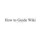 Howto Guidewiki