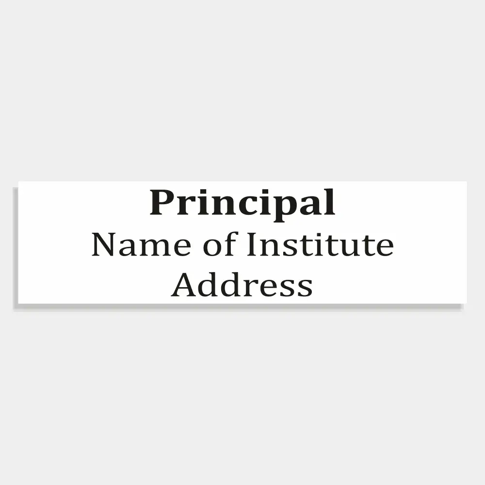 Designation Stamp I Principal Stamp I School Stamp