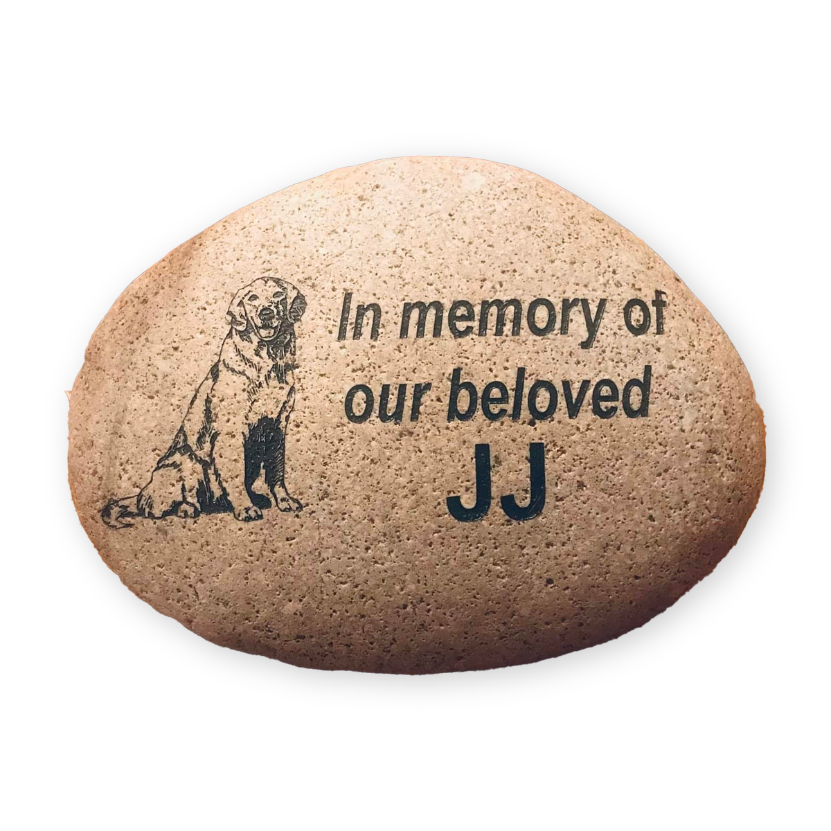 Pet Memorials Rock With Name | GOC Engraved Rocks