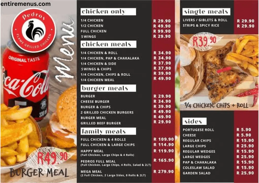 Pedros Menu In South Africa With 6 Top Branches Latest Menu - Entire Menus