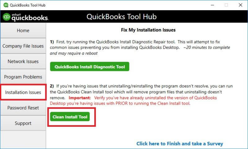 QuickBooks Clean Install Tool (Perform Clean Installation)