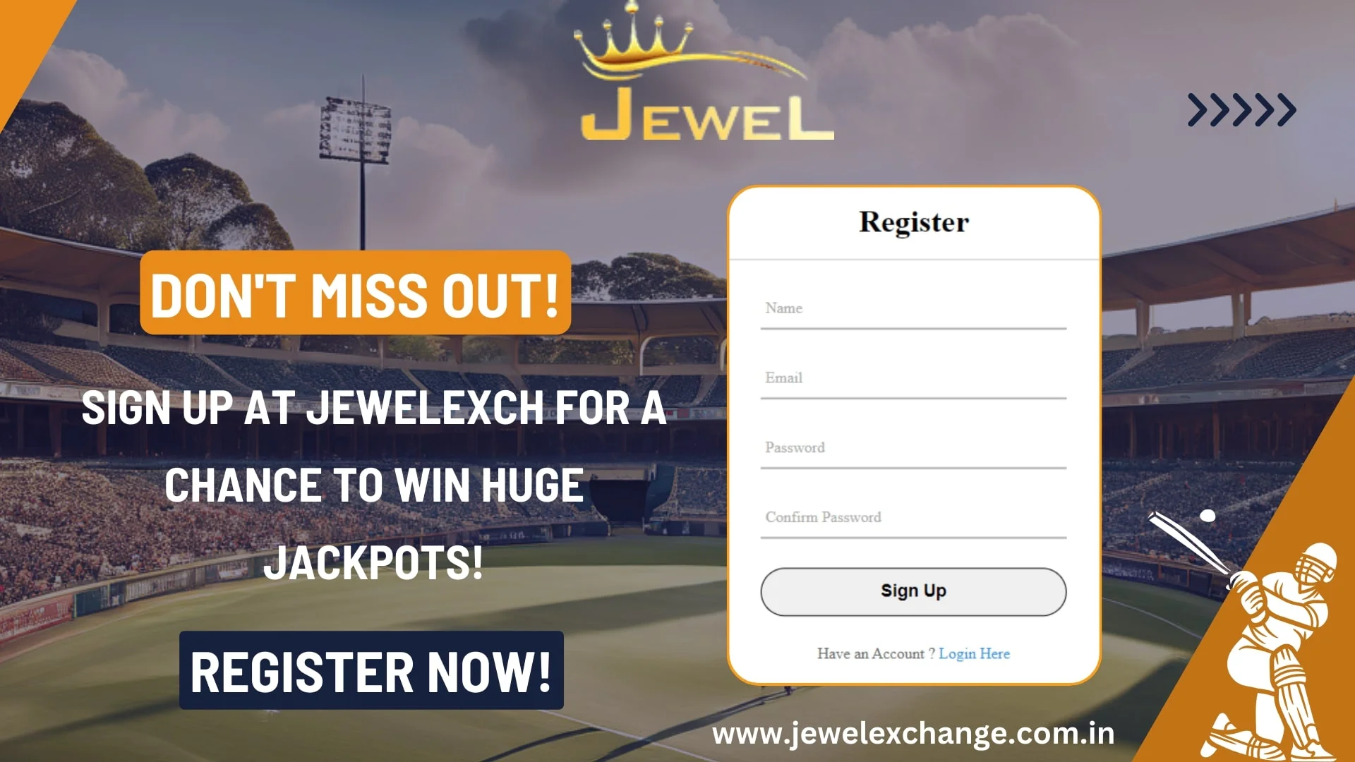 JewelExch Sign Up to Bet and Enjoy Other Exciting Features