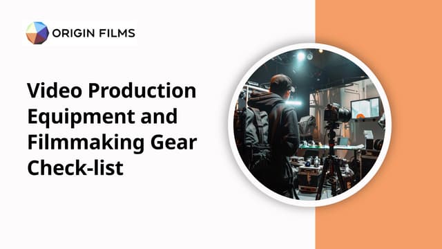 Video Production Equipment and Filmmaking Gear Check-list | PPT