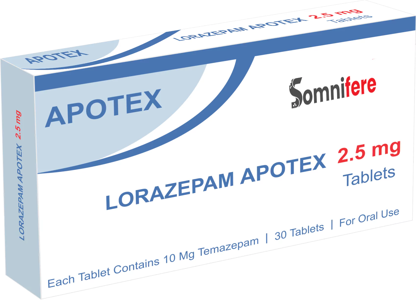 Lorazépam 2.5mg Sommeil - Achetez sur Somnifere